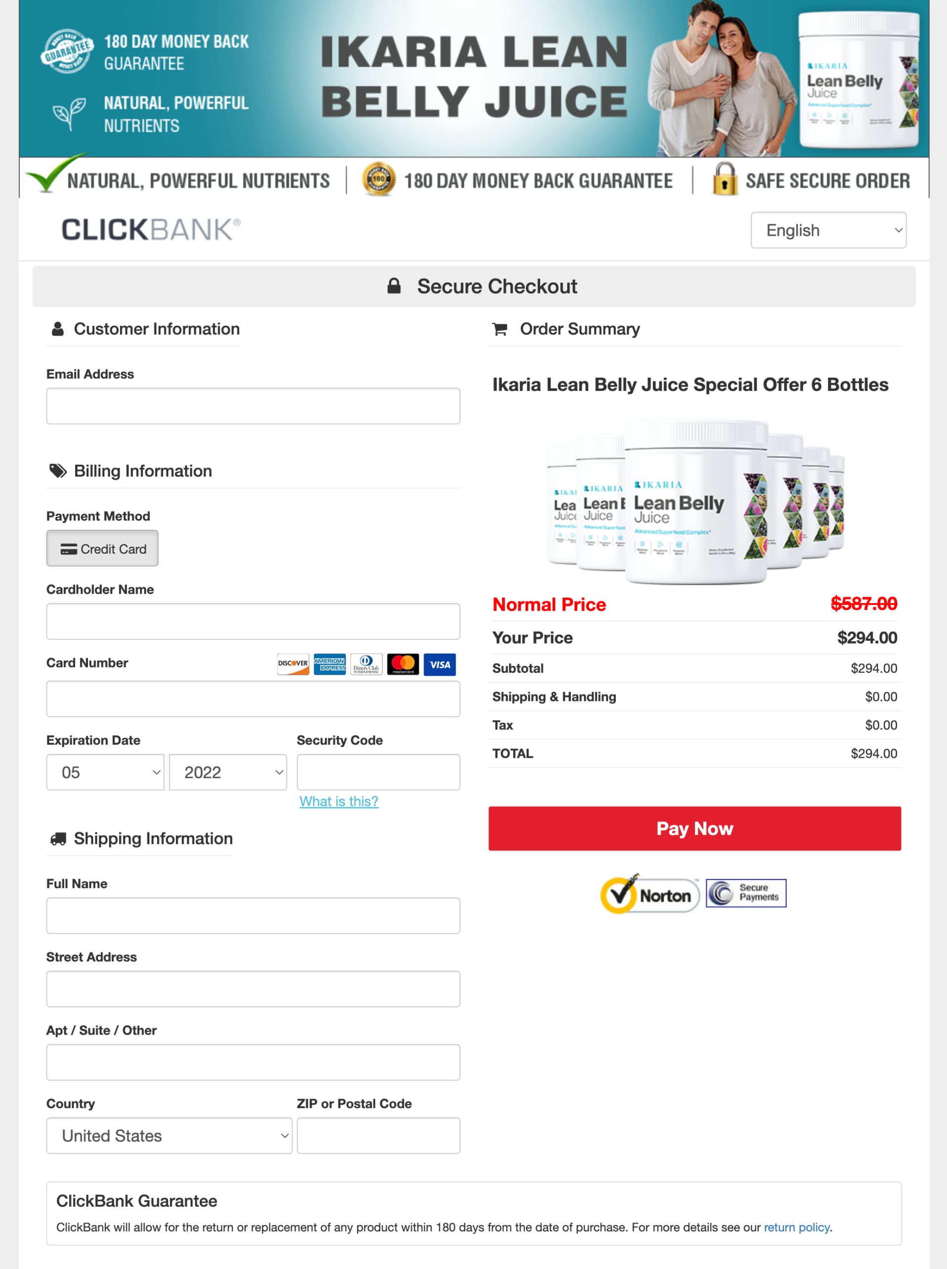 claritox pro    order page